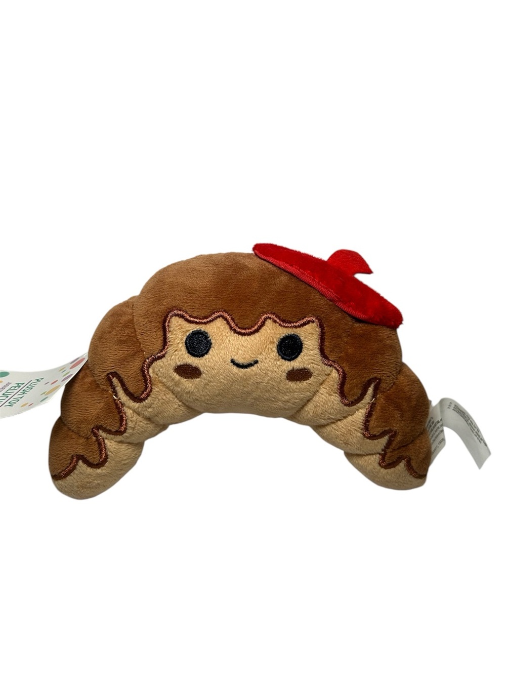 Amscan Pierre Le Croissant Plush Brown Bread Comfort Food Red Hat 5" with TAGS